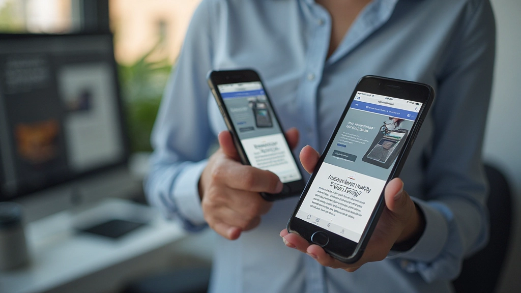 Testapparaten tonen dezelfde website op verschillende schermformaten